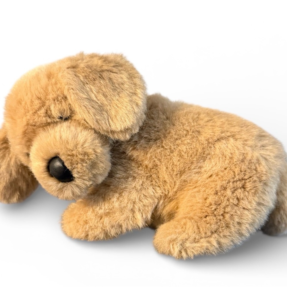 Vintage Applause Avanti Realistic Puppy Plush Sitting Dog Stuffed Animal 10”